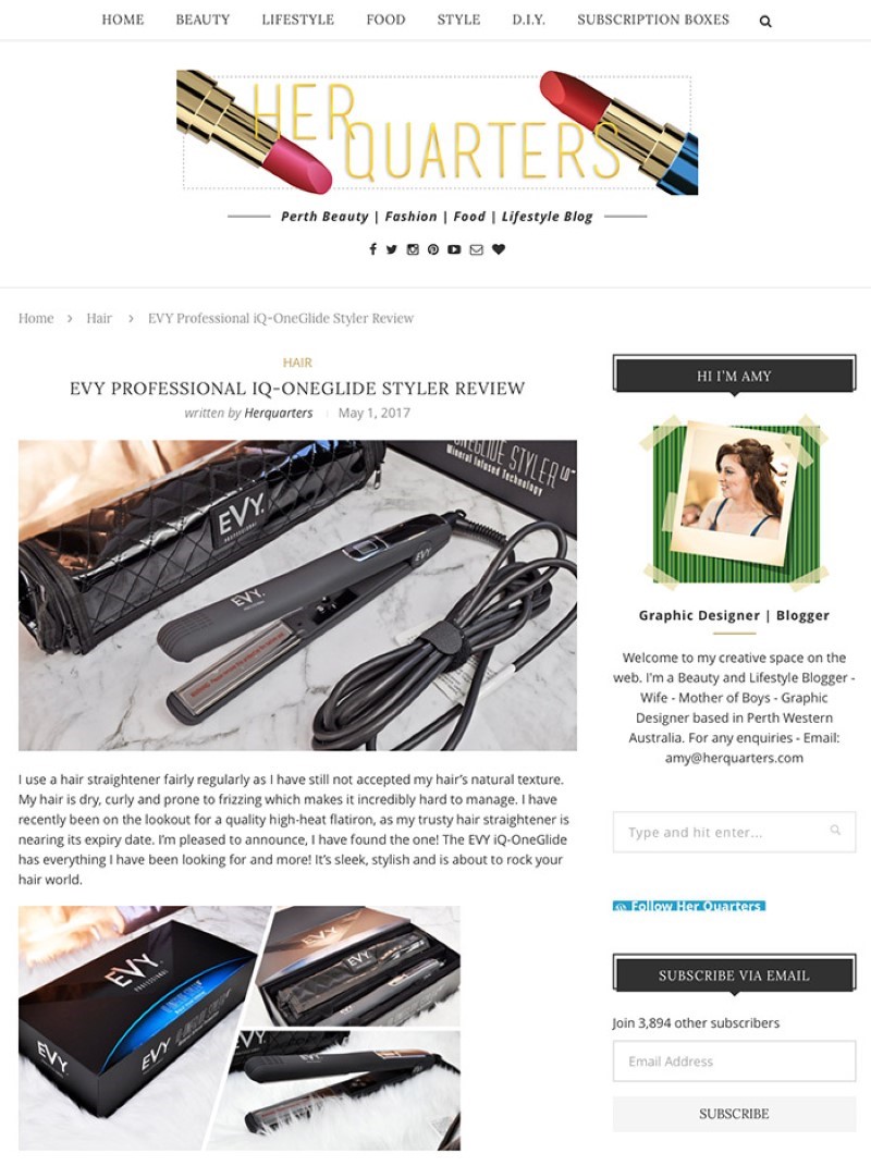 Her Quarters - iQ ONEGLIDE Styler Review 2